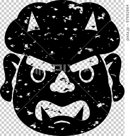 節分印刷圖章圖章食人魔插畫素材 節分印刷圖章圖章食人魔插畫素材 97692664