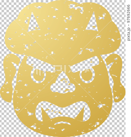 Setsubun print stamp stamp ogre illustration material Setsubun print stamp stamp ogre illustration material 97692666