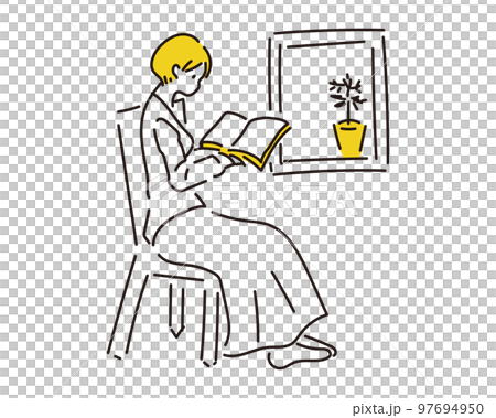 讀與窗口的婦女 97694950