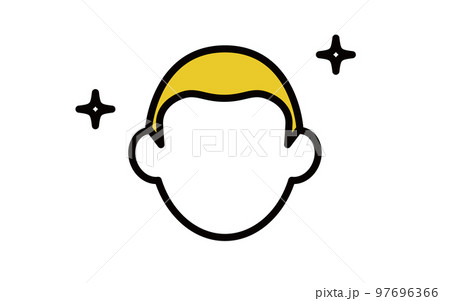 髪の毛が生えている男性のアイコン、AGAのイメージ 97696366