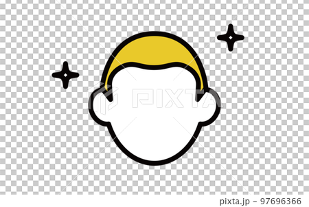 髪の毛が生えている男性のアイコン、AGAのイメージ 97696366