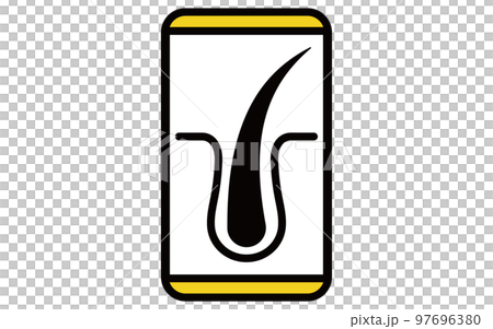 AGA (thinning hair treatment) and smartphone icon, image of AGA 97696380