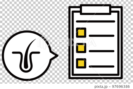 AGA (thinning hair treatment) and questionnaire icon, image of AGA 97696386
