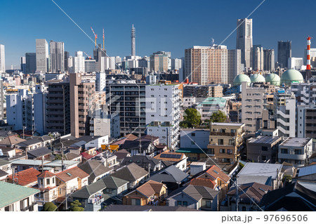 《神奈川県》横浜都市風景・住宅街 97696506