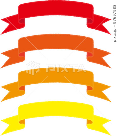 明るい色のリボンフレームセット 明るい色のリボンフレームセット 97697988