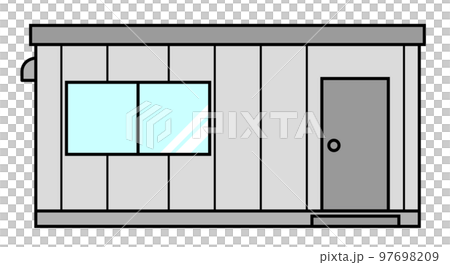 プレハブ式の現場事務所などに使われる小屋 97698209