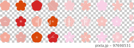 梅と桜のアイコンセット 97698531