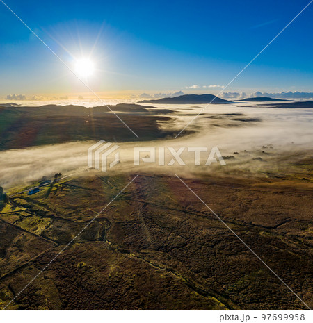 Donegal covered with fog from Crove upper to Teelin - Ireland Donegal covered with fog from Crove upper to Teelin - Ireland 97699958