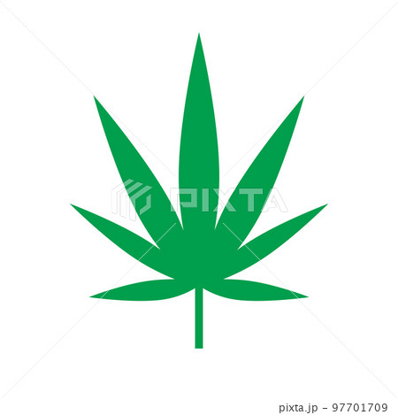大麻草アイコン。大麻の原料。ベクター。 大麻草アイコン。大麻の原料。ベクター。 97701709