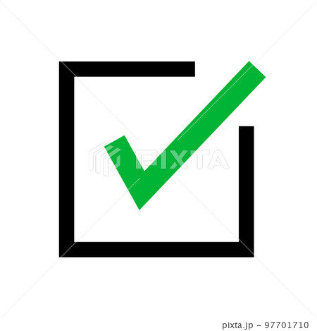 チェックボックス。選択肢ボックス。タスクアイコン。ベクター。 チェックボックス。選択肢ボックス。タスクアイコン。ベクター。 97701710