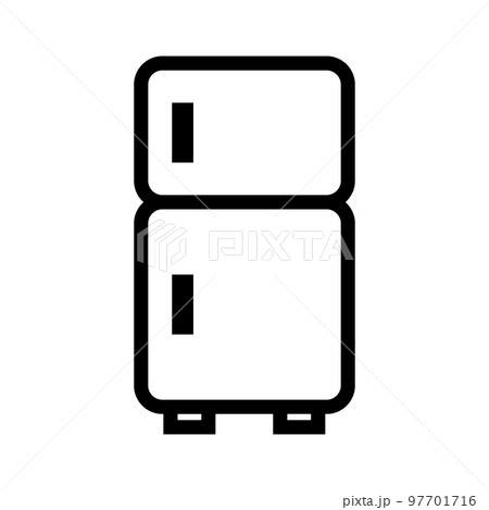 冷蔵庫。冷凍庫。冷蔵保存の家電。ベクター。 97701716