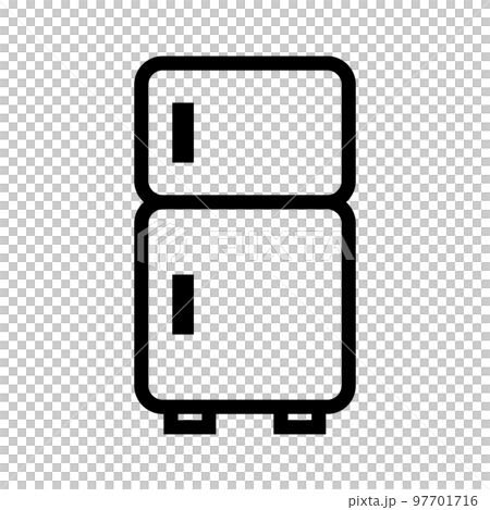 冷蔵庫。冷凍庫。冷蔵保存の家電。ベクター。 97701716