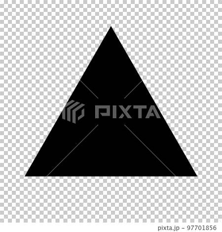 黒い三角形のシルエットアイコン。ベクター。 黒い三角形のシルエットアイコン。ベクター。 97701856