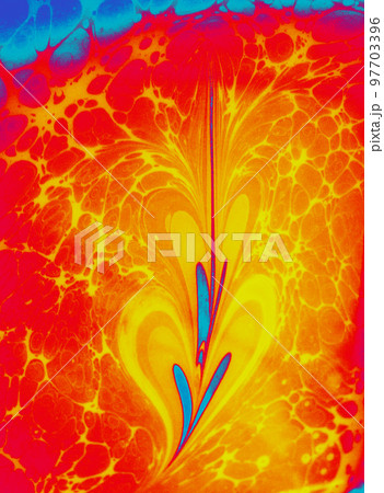 Colorful ebru or art of Marbling background Colorful ebru or art of Marbling background 97703396
