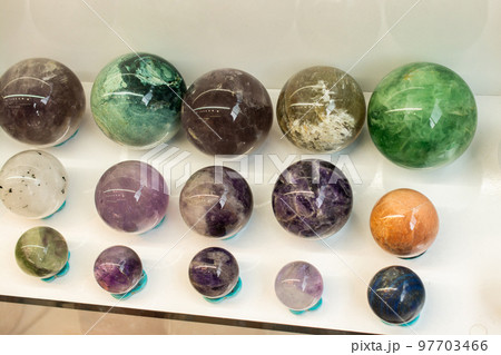 Bright Colorful marble stones in ball shape Bright Colorful marble stones in ball shape 97703466