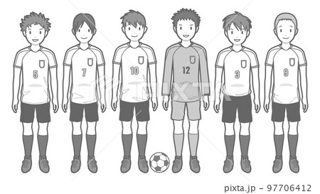 サッカー選手のベクターイラスト 97706412