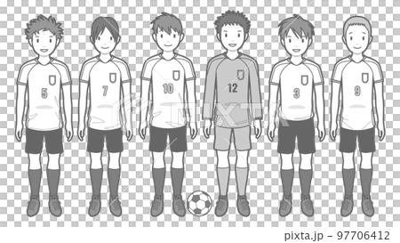 サッカー選手のベクターイラスト 97706412