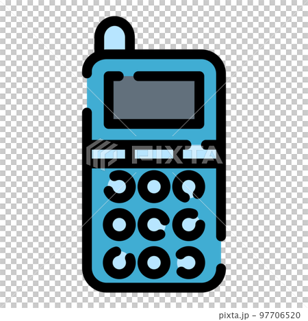 カラー点線アイコン　携帯電話 97706520