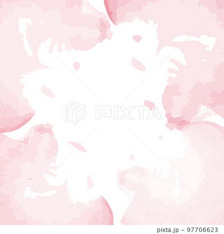 Abstract motley spots in trendy soft pink hues in watercolor manner forming a square frame. Isolate Abstract motley spots in trendy soft pink hues in watercolor manner forming a square frame. Isolate 97706623