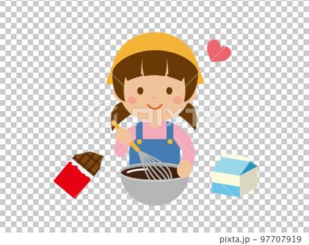 お菓子作りをする女の子 97707919