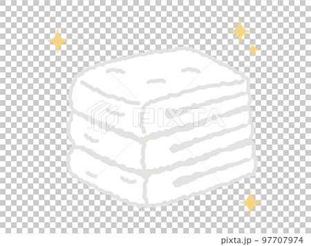 清潔な白いタオルをイメージしたイラスト 97707974