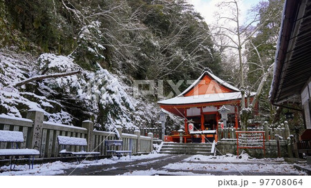 雪景色のこんぴらさん奥社・厳魂神社【香川県仲多度郡琴平町】3 97708064