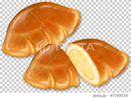 パンの断面_クリームパン 97708550