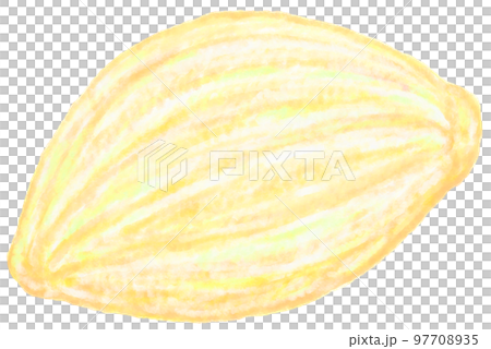 メロンパン_ラグビーボール型メロンパン_メロンパンのイラスト メロンパン_ラグビーボール型メロンパン_メロンパンのイラスト 97708935