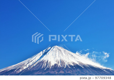 静岡県 青空の富士山 静岡県 青空の富士山 97709348