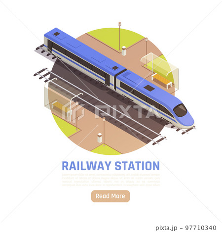 Railway Station Circle Background 97710340