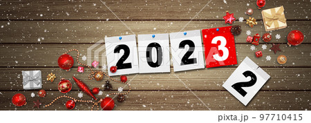 Happy New Year Background. Start to 2023. 3D illustration 97710415