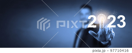 Happy New Year background concept. Goals for 2023. 97710416