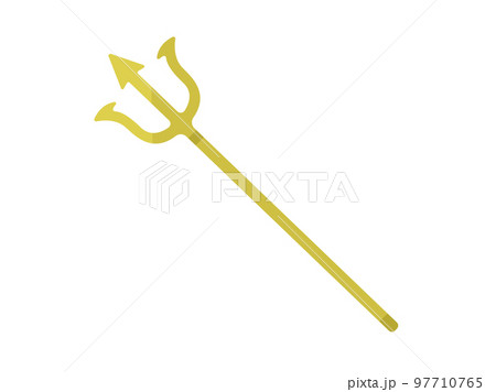 悪魔が持っている、三又槍のイラスト 97710765