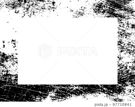 Grunge frame and border. Black and white grunge. Distress overlay texture. Dust and rough dirty wall background. Distress illustration simply place over object to create grunge effect. Vector EPS10. Grunge frame and border. Black and white grunge. Distress overlay texture. Dust and rough dirty wall background. Distress illustration simply place over object to create grunge effect. Vector EPS10. 97710841