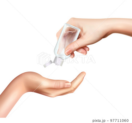 Sanitizer Bottle Realistic Composition Sanitizer Bottle Realistic Composition 97711060