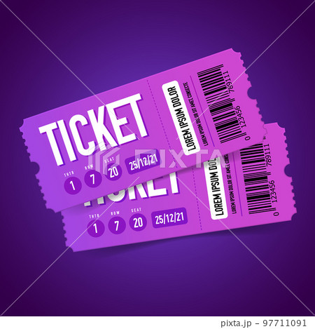 Event Tickets Realistic Composition 97711091