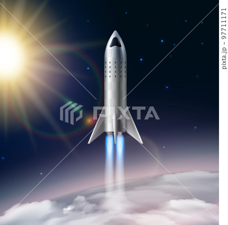 Rocket Stratosphere Realistic Composition Rocket Stratosphere Realistic Composition 97711171