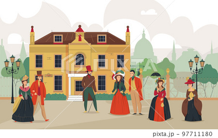 Old Town Street Composition 97711180