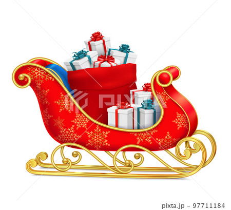 Christmas Gifts Sleigh Composition Christmas Gifts Sleigh Composition 97711184