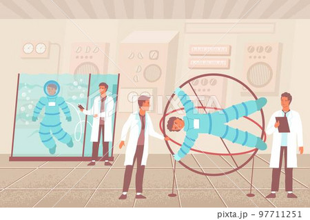 Astronaut Simulators Flat Composition 97711251