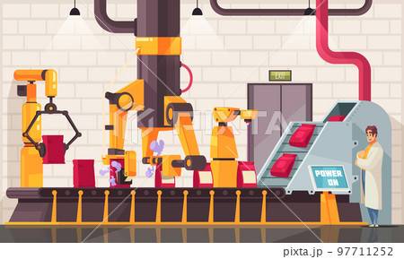 Packing Robots Conveyor Composition 97711252