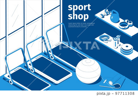 Sport Shop Isometric Composition 97711308