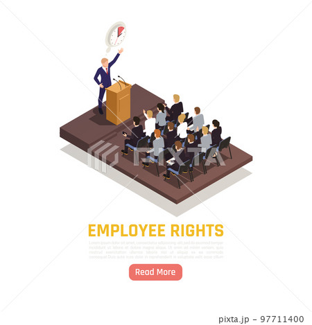 Employees Rights Rights Isometric Composition 97711400