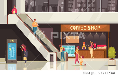Shopping Escalator Composition Shopping Escalator Composition 97711468