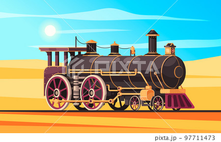 Steam Locomotive Desert Composition 97711473