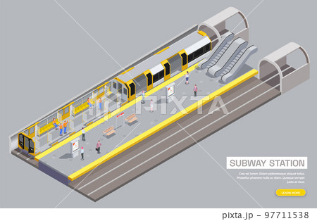 Metro Isometric Illustration 97711538