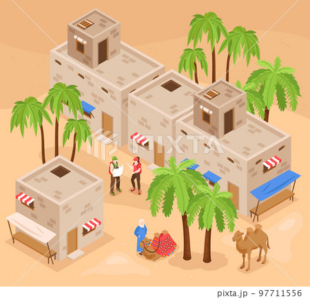 Tourism Egypt Isometric Composition 97711556