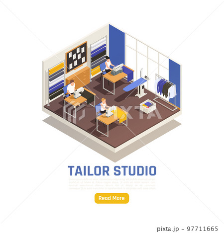 Fashion Atelier Isometric Composition Fashion Atelier Isometric Composition 97711665