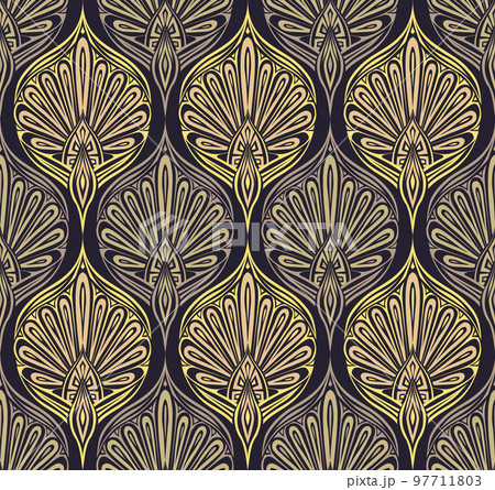 Vector luxury vintage chain pattern. Tracery...のイラスト素材 [97711803] - PIXTA