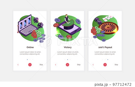 Isometric Casino Banners Set Isometric Casino Banners Set 97712472